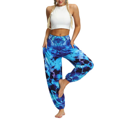 

Women Ethnic Boho Wide Leg Harem Print Pants Casual Loose Sport Gym Yoga Palazzo