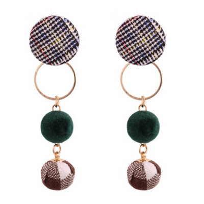 

New Jewelry Irregular Metal Sequins Round Button Long Earring For Women