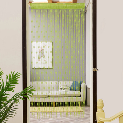 

Gobestart 50x200cm Love Heart String Curtain Window Door Divider Sheer Curtain Valance