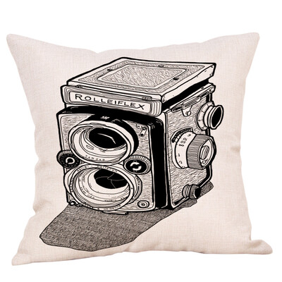 

〖Follure〗Vintage Camera Pillow Case Sofa Throw Waist Cushion Cover Home Decor Grand