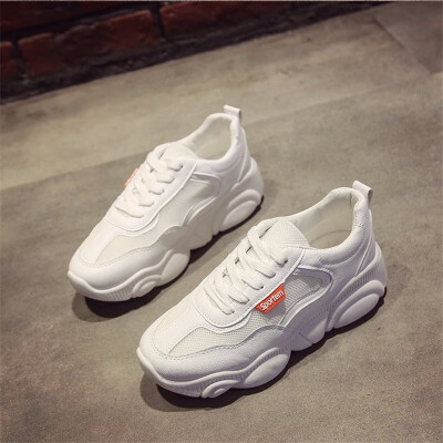 

2019 Women Shoes Autumn White Shoes Sneakers Women Fashion Brand Retro Platform Shoes Ladies Footwear Breathable Mesh Sneakers