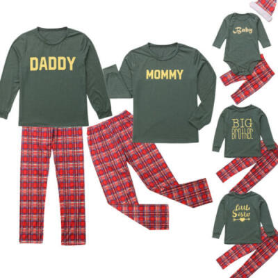 

UK Family Matching Christmas Pajamas Set Women Men Kids Xmas Sleepwear Nightwear