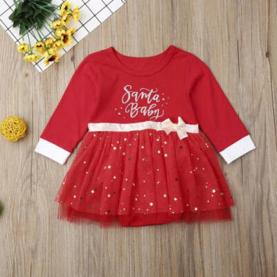 

Sister Matching Outfit Kid Baby Girl LittleBig Sister Romper Dress Xmas Clothes