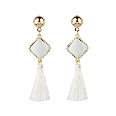 

New Fashion Square Round Geometric Velvet Earrings Jewelry For Women