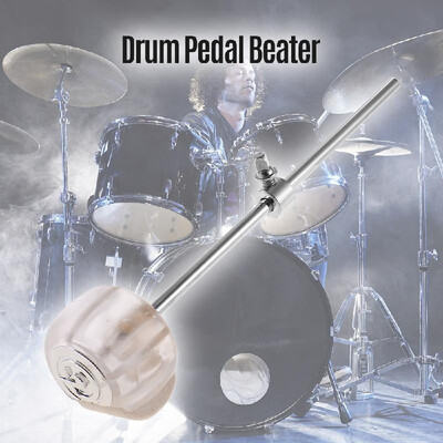 

Drum Kick Pedal Beater Wool Felt Hammer Head&Stainless Steel Handle Percussion Instrument Accessory for Base Drum Red