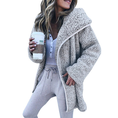 

Toponeto Women Winter Long Sleeve Hoodies Cardigan Sweater Casual Jacket Coat