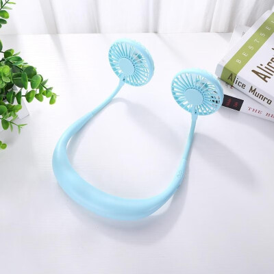 

7 Blades USB Rechargeable Wearable Portable Mini Hand Free Fan Neckband Fan