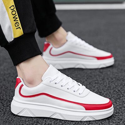 

Autumn canvas mens sports&leisure white shoes Korean version of the trend of shoes wild tide shoes white mens shoes