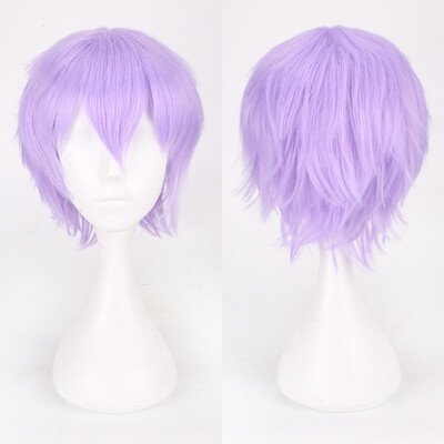 

Gobestart Multi Color Short Straight Hair Wig Anime Party Cosplay Full sell Wigs 35cm