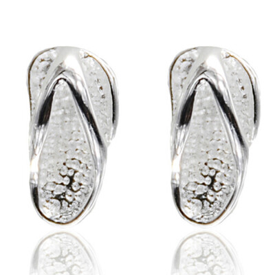 

Fashion Women Beach Slippers Agate Silver Jewelry Dangle Drop Ear Stud Earrings