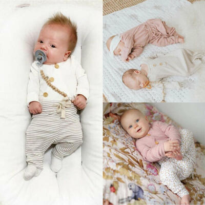 

US Newborn Baby Girl Romper Bodysuit Jumpsuit Pants Headband Cotton Clothes 3PCS