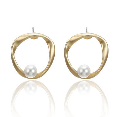

F35 Vintage Irregular Freshwater Pearl Dangle Earrings For Women Brincos Geometric Drop Earring DIY Wedding Party Jewelry Gift