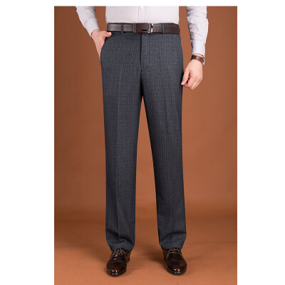 

WENGUANGUO autumn&winter thick mens trousers high waist straight from hot loose large size suit pants men 7960