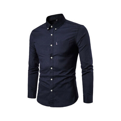 

New Mens Long Sleeve Shirt Button Up Business Work Smart Formal Dress Tops
