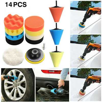 

14pcsSet Polier Kit Schwamm Polierscheibe Polierpad Für Auto Polierer