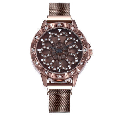

WomenS Watches Luxury Diamond Watch Clock Quartz Wristwatches Fashion Gifts 2019 Magnet Buckle Mesh Band Watch Reloj Mujer