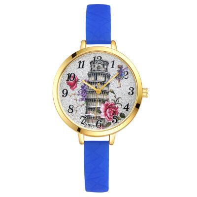 

Silicone Watch Pisa Leaning Watch Dial Quartz Watch GAIETY Brand Fashion Watch