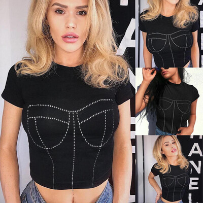 

Nomeni Women Tank Top Reflective Bralet Buckle Tube Top Vest T-shirt