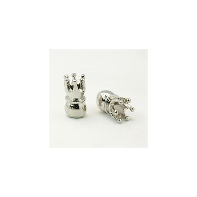 

Alloy European Beads Lead Free&Nickel Free Crown Platinum about 10mm wide 18mm long hole 5mm