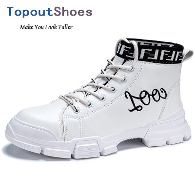 

TopoutShoes Elevator Men High Top Skateboarding Shoes Height Street Fashion Sneakers Taller 28inch 7cm
