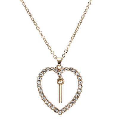 

New Fashion Crystal Initial Personalized Letter Heart Pendent Name Necklace for Women Charm Gold Color Chain Choker Jewelry Gift