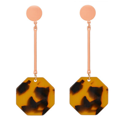 

Print Tone Item Earrings Color Trendy Disc Long Drop Earrings