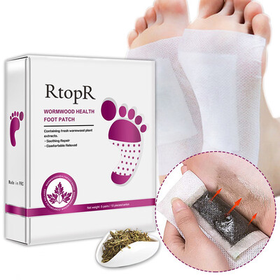 

10 pairBox Wormwood Health Body Detox Foot Patch Effective Improve Sleep Quality Organic Detox Beauty Slimming Feet Cleansing