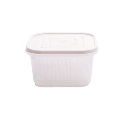 

Toponeto Square Drain Sealed Box Ginger Garlic Onion Food Container Refrigerator Storage