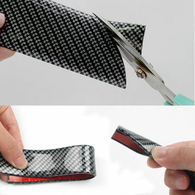 

Car Accessories Carbon Fiber Auto Door Plate Cover Anti Scratch Sticker 3CMx1M
