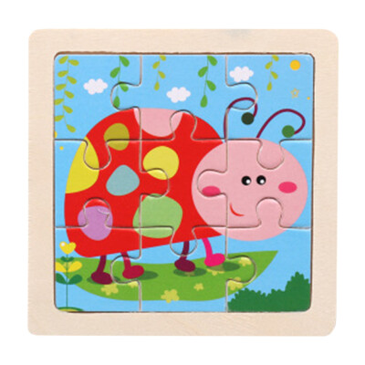 

Gotoamei Wooden Animal Puzzle Educational Developmental Baby Kids Training Toy