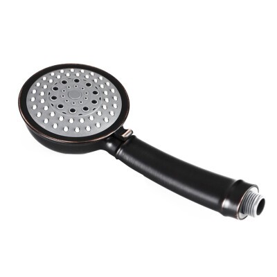 

Handheld Round Shower Head Single Sprayer Touch Clean Rain Nozzle Black Bathroom Accessories