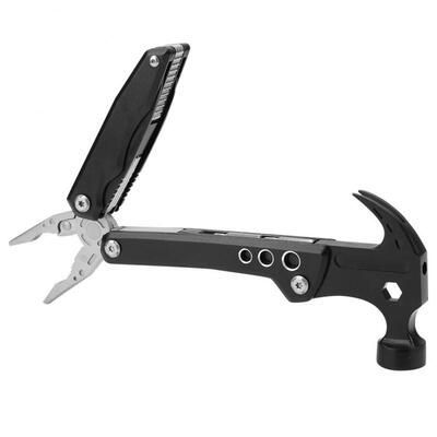 

Greensen Stainless Steel Multi-function Hammer Folding Multitool Plier for Camping Outdoor Black
