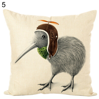 

Kiwi BirdBoarDeerSheepRabbit Throw Pillow Case Cushion Cover Sofa Bed Decor