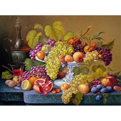 

5D DIY Full Drill Diamond Painting Fruit Plate Cross Stitch Embroidery Kit