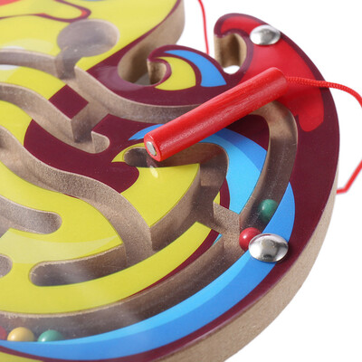 

〖Follure〗Kids Magnetic Maze Toys Kids Wooden Game Toy Wooden Intellectual Jigsaw Board