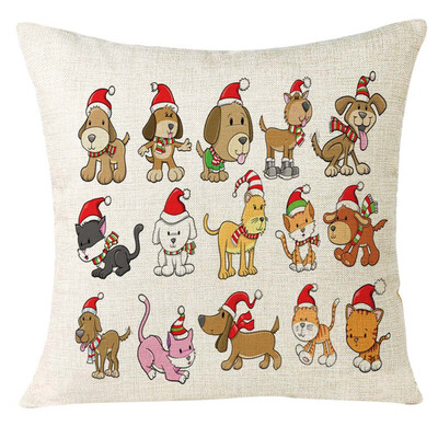 

〖Follure〗Xmas Christmas Animal Sofa Home Decoration Festival Pillow Case Cushion Cover