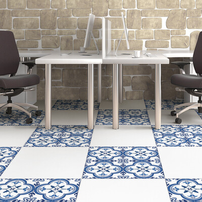 

〖Follure〗4Pcs Creative Adhesive Tile Floor Wall Decal Sticker DIY Kitchen Bathroom Decor