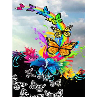 

5D DIY Full Drill Diamond Painting Color Butterfly Cross Stitch Embroidery
