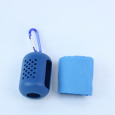 

Foldable Travel Towel Mini Portable Hiking Camping Dry Quickly With Silicone Case Outdoor Tool Sports Face Hand Towel