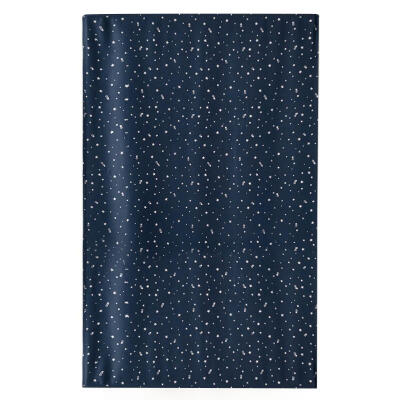 

Navy Blue Silver Stars Print Self-Adhesive Blinds Blackout Window Curtains