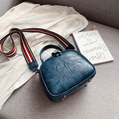 

high-level foreign-style womens bag chic wide-band new2019 retro small round bag single-shoulder oblique bag