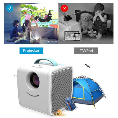 

Q2 Mini Portable LCD Projector 700 Lumens 1080P 70" Kids Video Story Animation Projection Machine Family Education School Busines