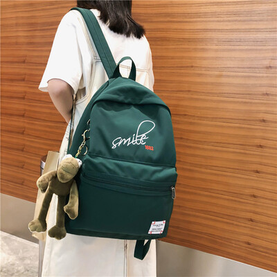 

Schoolbag Woman Korean version of ulzzang high school students in junior high school inswind backpack ancient feeling simple shoul