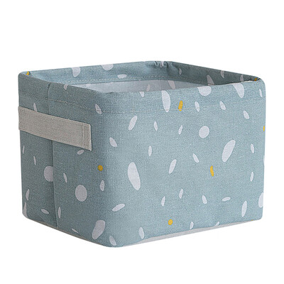 

Toponeto Home Fabric Basket Box Storage Ornaments Linen Cosmetic Case Desktop Stationery