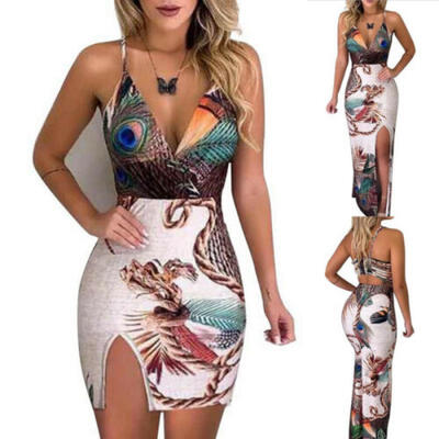 

US Women Bodycon Short Maxi Dress Evening Cocktail Party Beach Dresses Sundress