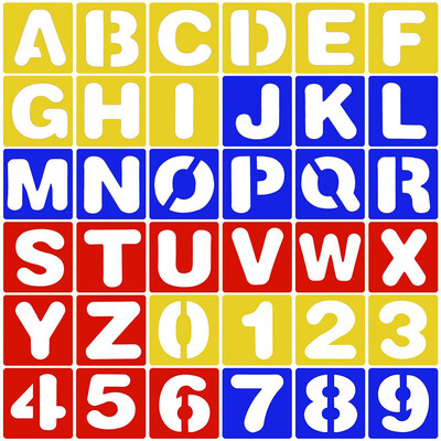 

26PCS Letters Alphabet Stencil10PCS Number PP Stencils Template Set Painting Drawing Learning DIY Craft Scrapbooking