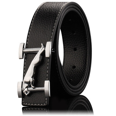 

Mens belt mens leather belt smooth buckle buckle leather belt Korean version of the business fashion belt a generation