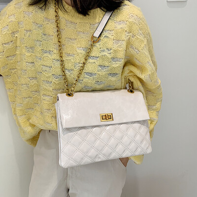

Bag female 2019 new wave foreign gas handbag Korean version of the wild Messenger bag large capacity rhombic chain bag big bag