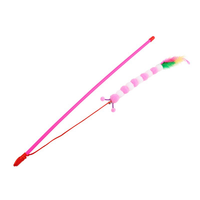 

Pet Cat Toys Plush Funny Tease Exercise Wand Kitten Interactive Toy Fishing Stick With Bell
