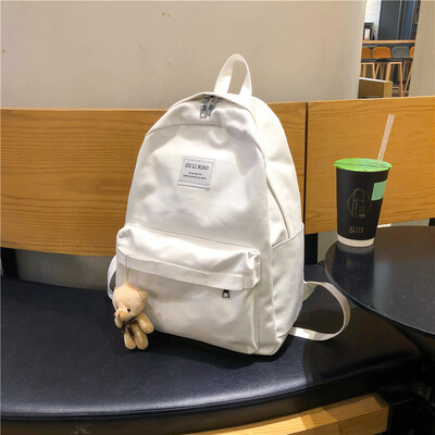 

The old girls mild school bag womens Korea style original sink high school double shoulder bag canvas college student ins wi